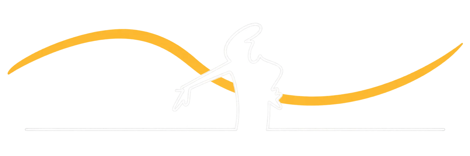 Biographix line figure and yellow ribbon